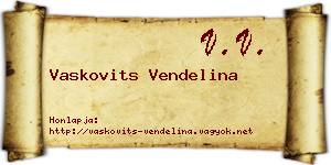 Vaskovits Vendelina névjegykártya